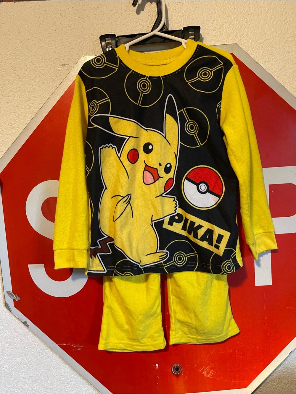 Pokemon Pikachu Yellow and Black Kids Pajama Set
